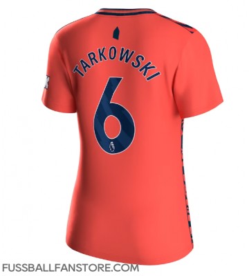 Everton James Tarkowski #6 Replik Auswärtstrikot Damen 2023-24 Kurzarm